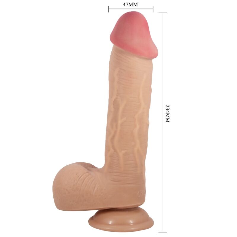 PRETTY LOVE SeRIE SLIDING SKIN DILDO REALiSTICO COM VENTOSA DESLIZANTE PELE CARNE 234 CM