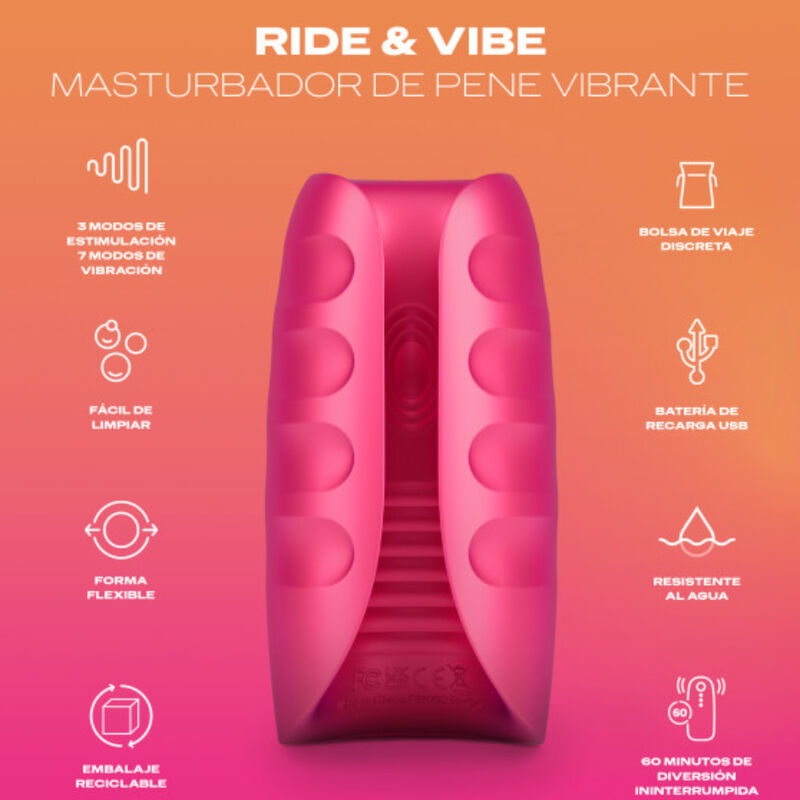 MASTURBADOR VIBRADOR DUREX TOY RIDE VIBE