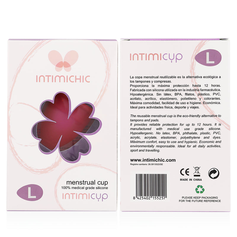 INTIMICHIC COPO MENSTRUAL GRAU MeDICO SILICONE TAMANHO L