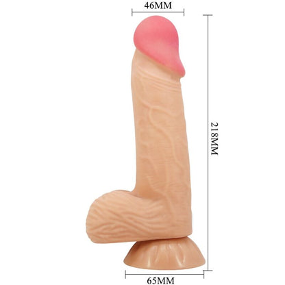 PRETTY LOVE SeRIE SLIDING SKIN DILDO REALiSTICO COM VENTOSA DESLIZANTE PELE 206 CM