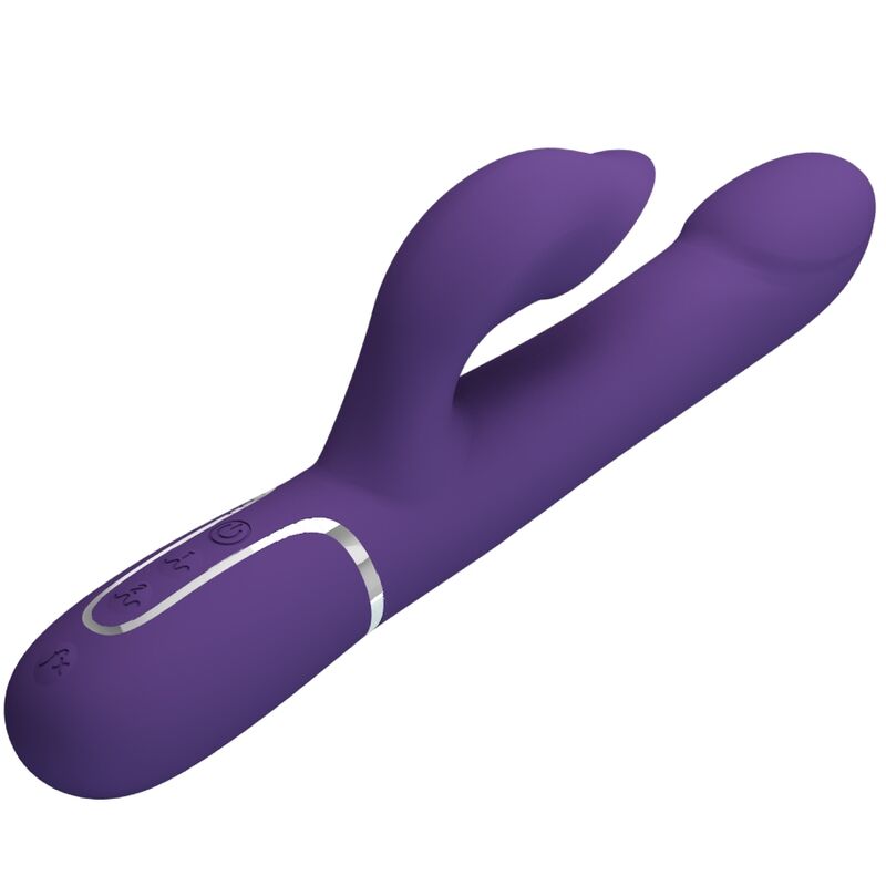 PRETTY LOVE ZALIN VIBRADOR DE COELHO PeROLAS 4 EM 1 ROXO