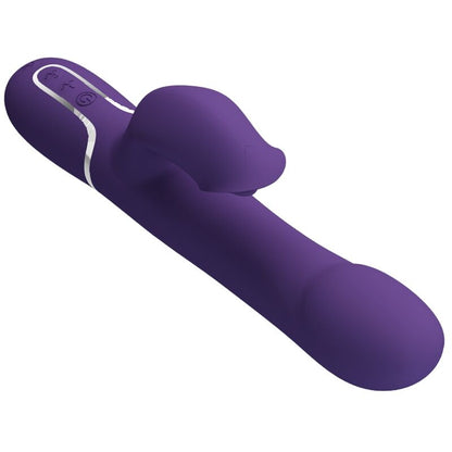 PRETTY LOVE ZALIN VIBRADOR DE COELHO PeROLAS 4 EM 1 ROXO