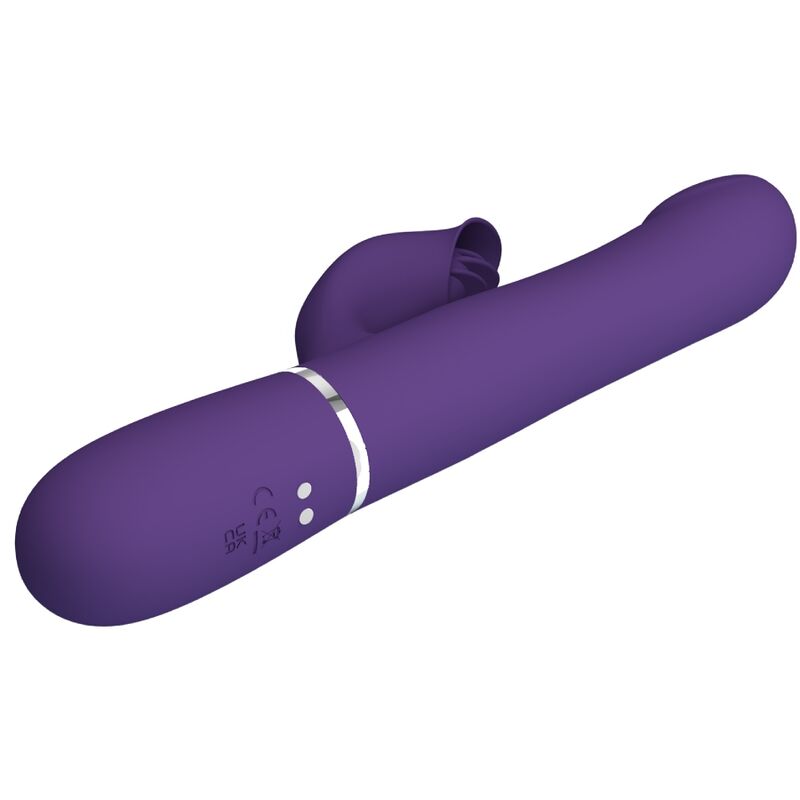 PRETTY LOVE ZALIN VIBRADOR DE COELHO PeROLAS 4 EM 1 ROXO