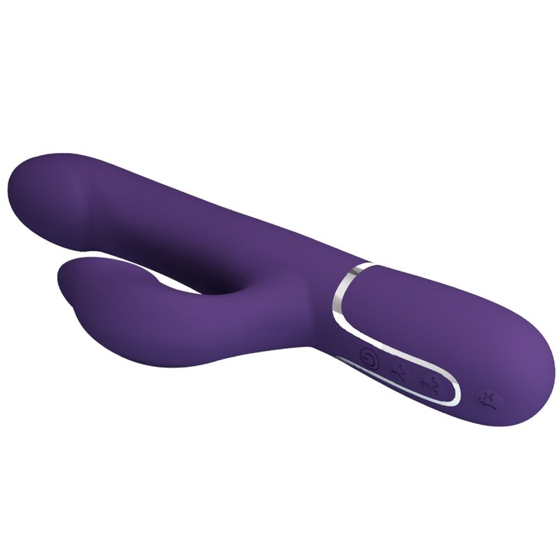 PRETTY LOVE ZALIN VIBRADOR DE COELHO PeROLAS 4 EM 1 ROXO