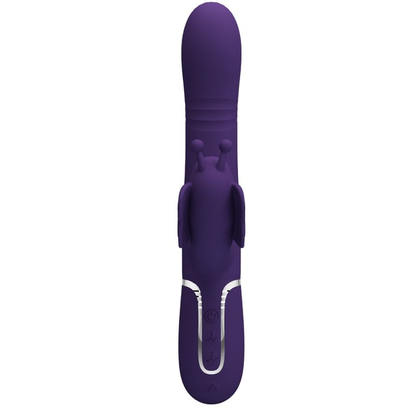 PRETTY LOVE VIBRADOR COELHO MULTIFUNyoES 4 EM 1 BORBOLETA ROXO