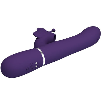 PRETTY LOVE VIBRADOR COELHO MULTIFUNyoES 4 EM 1 BORBOLETA ROXO