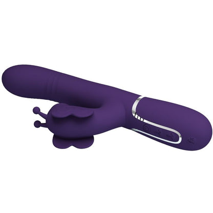 PRETTY LOVE VIBRADOR COELHO MULTIFUNyoES 4 EM 1 BORBOLETA ROXO