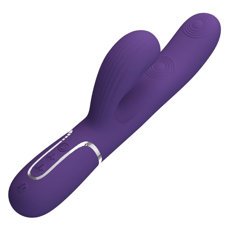 PRETTY LOVE VIBRADOR PERLITA G SPOT 3 EM 1 MULTIFUNO ROXO