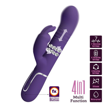 PRETTY LOVE COALE VIBRADOR COELHO 4 EM 1 ROXO