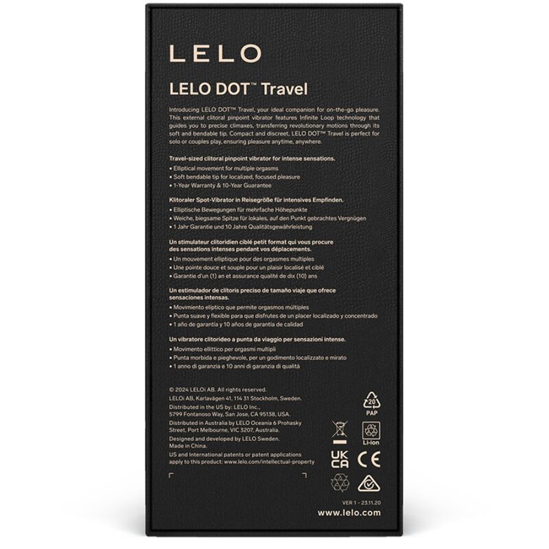 LELO ESTIMULADOR DE CLIToRIS DOT TRAVEL ROXO