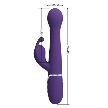 PRETTY LOVE VIBRADOR COELHO DEJON 3 EM 1 MULTIFUNO ROXO