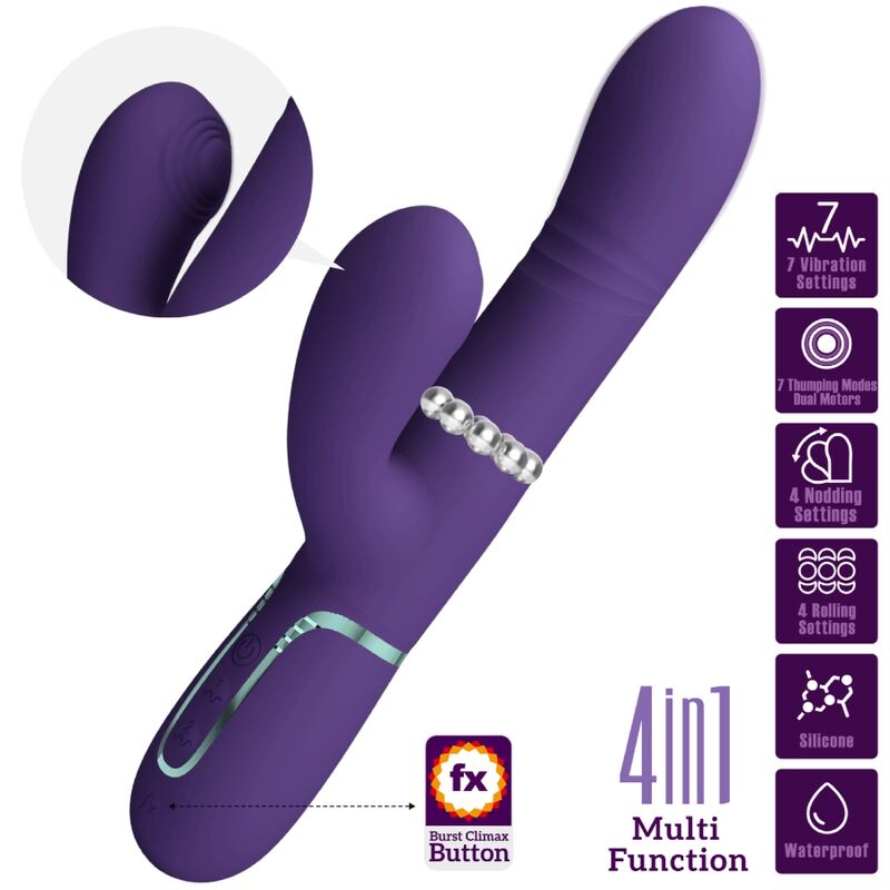 PRETTY LOVE VIBRADOR MULTIFUNyaO G SPOT ROXO