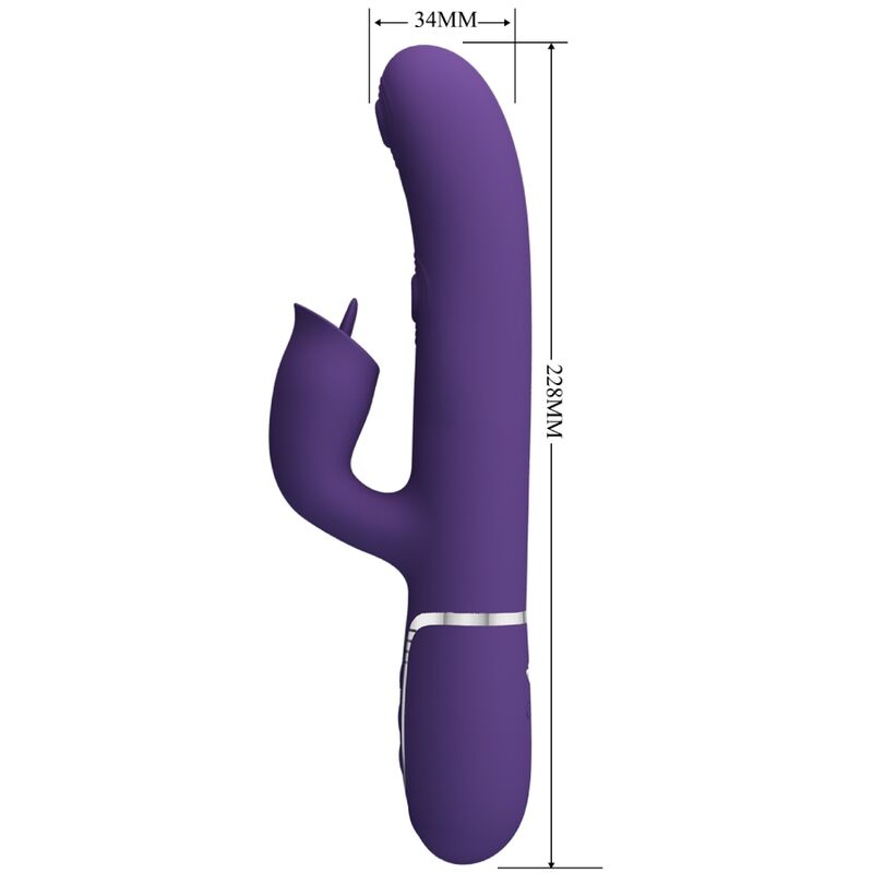 BONITO AMOR VIBRADOR DE COELHO COM LAMBIDA ROXO