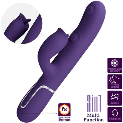 BONITO AMOR VIBRADOR DE COELHO COM LAMBIDA ROXO