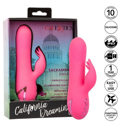 CALEXOTICS SACRAMENTO SWEETIE VIBRADOR COELHO ROSA POR CALIFORNIA DREAMING