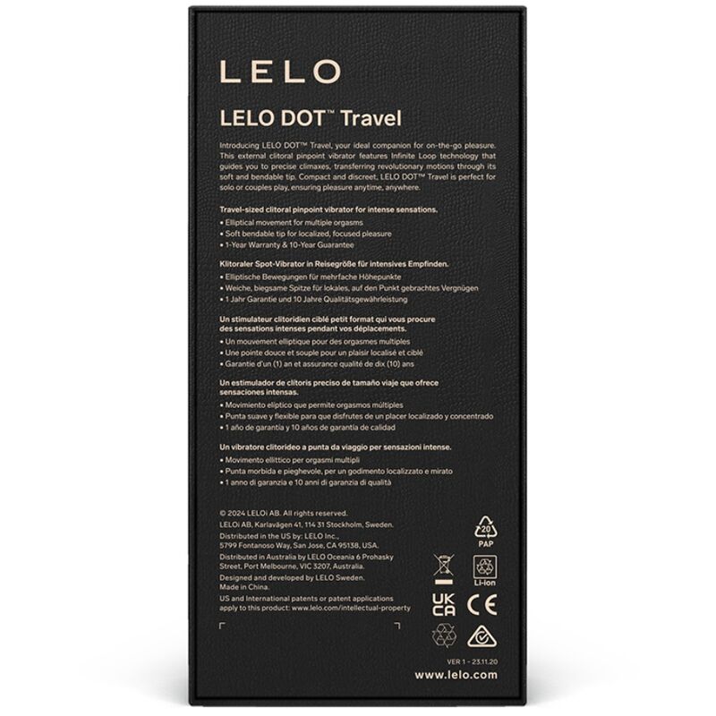 LELO ESTIMULADOR DE CLIToRIS DOT TRAVEL ROSA