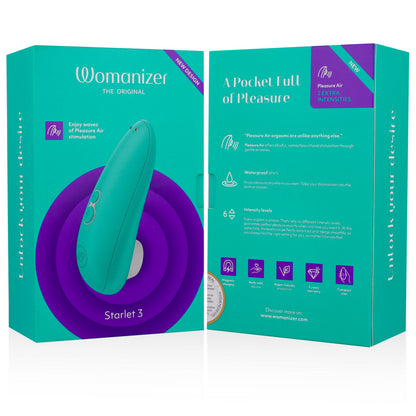 WOMANIZER ESTIMULADOR CLITORIAL STARLET 3 TURQUESA