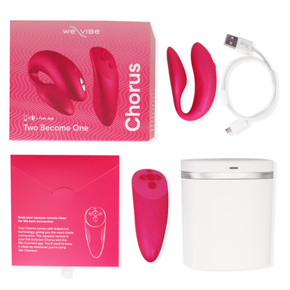 WE VIBE VIBRADOR WE VIBE CHORUS PARA CASAIS COM SQUEEZE CONTROL ROSA