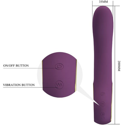 PRETTY LOVE ETHAN VIBRADOR RECARREGVEL ROXO