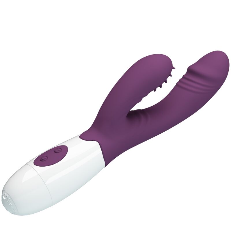 PRETTY LOVE BUTTERFLY KISS VIBRADOR DE COELHO E ESTIMULADOR DE PONTO G ROXO