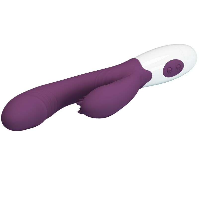 PRETTY LOVE BUTTERFLY KISS VIBRADOR DE COELHO E ESTIMULADOR DE PONTO G ROXO