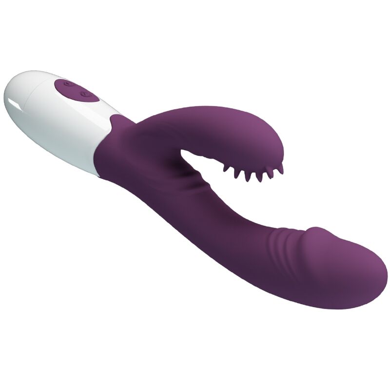 PRETTY LOVE BUTTERFLY KISS VIBRADOR DE COELHO E ESTIMULADOR DE PONTO G ROXO