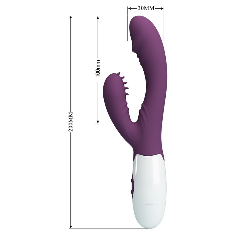 PRETTY LOVE BUTTERFLY KISS VIBRADOR DE COELHO E ESTIMULADOR DE PONTO G ROXO