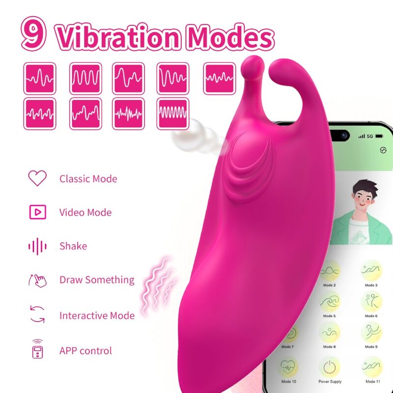 ARMONY HONEYBEE WEARABLE CALyAS VIBRADOR G SPOT FuCSIA APLICATIVO GRATUITO