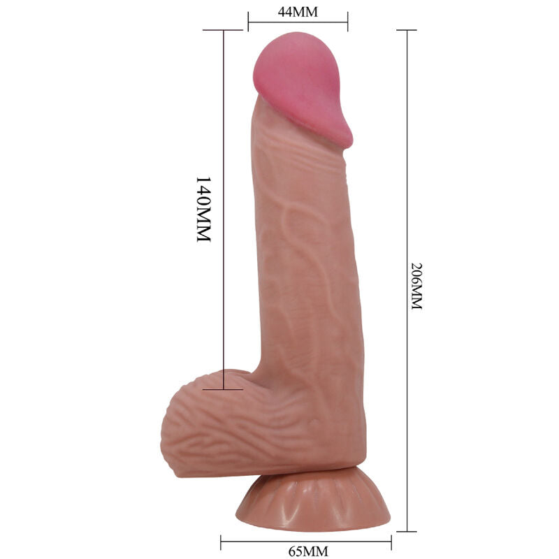 PRETTY LOVE SaRIE SLIDING SKIN DILDO REALaSTICO COM VENTOSA DESLIZANTE DE PELE MARROM 206 CM