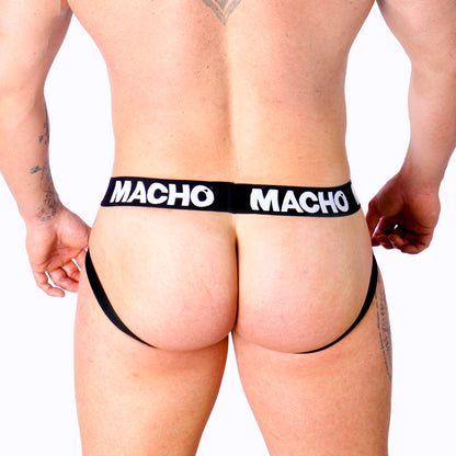 MACHO MX25NC JOCK COURO PRETO S