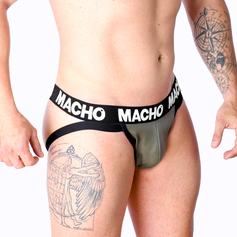 MACHO MX27GR JOCK COURO CINZA BEGE S