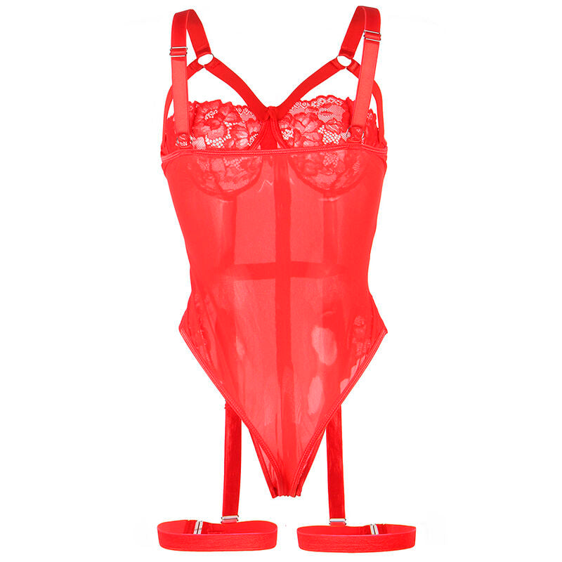 SUBBLIME TEDDY CON LIGUERO DETALLE TIRAS PECHO ROJO S M