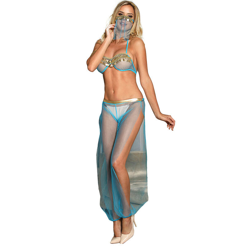 SUBBLIME SET DE LENCERIA INDIA STYLE AZUL S M