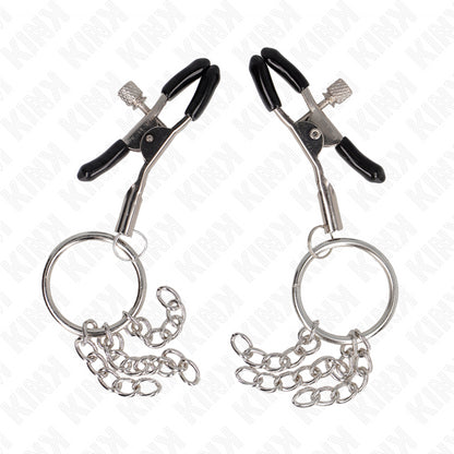 KINK O RING GRAMPO DE BICO E PEQUENA CORRENTE PRATA 6 CM