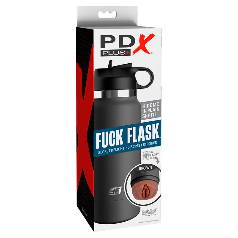 PDX PLUS FUCK FLASK VAGINE DISCRET STROKER MARROM MODELO 2