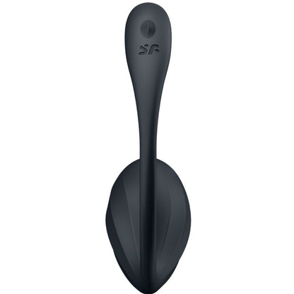 SATISFYER RIBBED PETAL ESTIMULADOR DE PONTO G CONTROLE REMOTO PRETO APLICATIVO GRATUITO