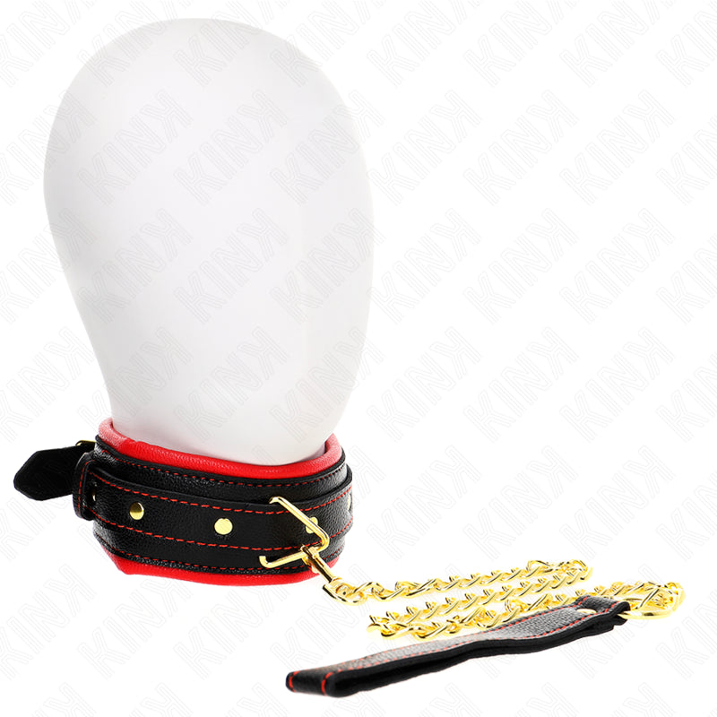 KINK COLAR COM ESPONJA ALaA DE IMITAaaO DE COURO MODELO 2 AJUSTaVEL 37 54 CM X 3 CM