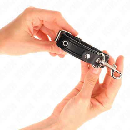 KINK MINI PULSEIRAS PRETAS COM PREGOS AJUSTaVEIS 16 22 CM X 2 CM