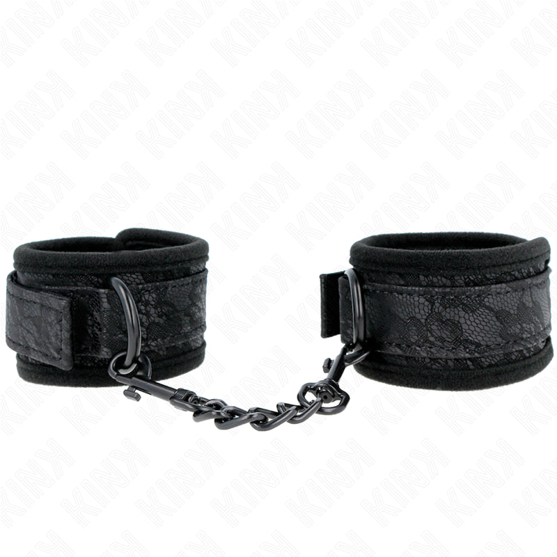 KINK PUNHOS COBERTOS DE RENDA ESCURA NEOPRENE AJUSTaVEL PRETO 20 29 CM X 5 CM
