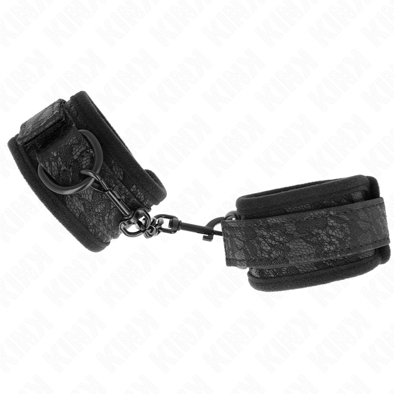 KINK PUNHOS COBERTOS DE RENDA ESCURA NEOPRENE AJUSTaVEL PRETO 20 29 CM X 5 CM