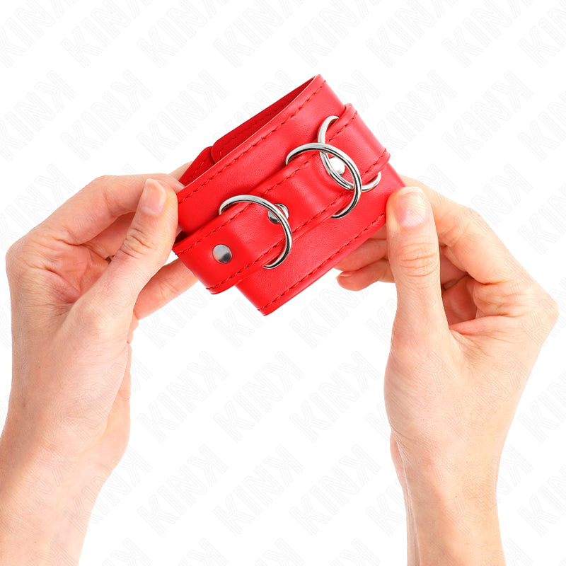 KINK 3 RETENaaES DE PULSO D RING AJUSTaVEIS VERMELHO 175 25 CM X 6 CM