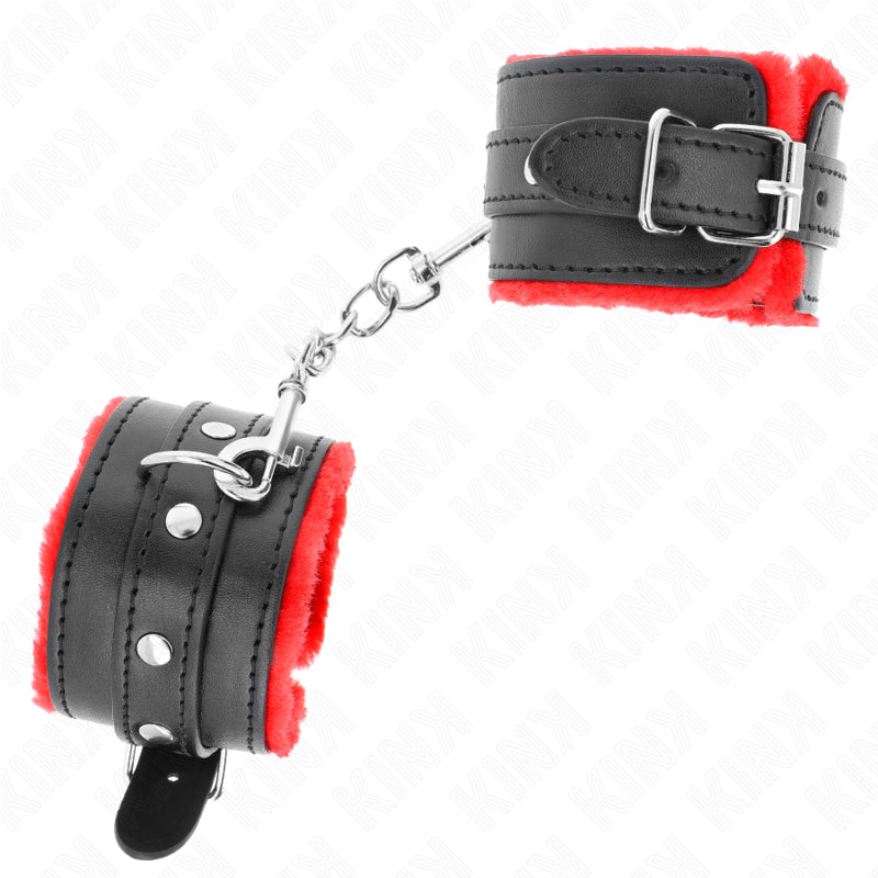 KINK PULSO PREMIUM FORRO DE PELE VERMELHO COM CINTO PRETO AJUSTaVEL 17 29 CM X 6 CM