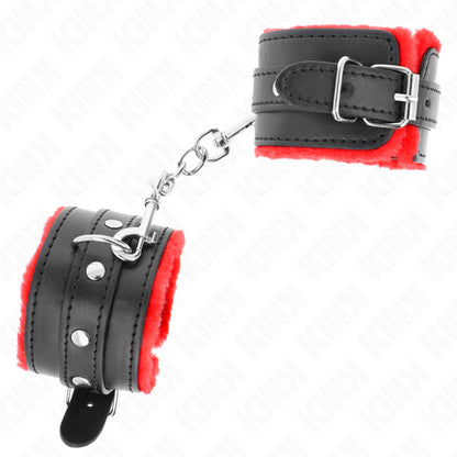 KINK PULSO PREMIUM FORRO DE PELE VERMELHO COM CINTO PRETO AJUSTaVEL 17 29 CM X 6 CM
