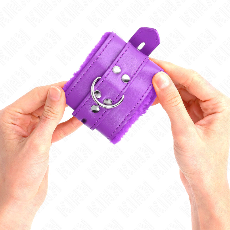 KINK PULSO FORRO DE PELE COM FUROS QUADRADOS ROXO E CINTO ROXO AJUSTaVEL 17 29 CM X 6 CM