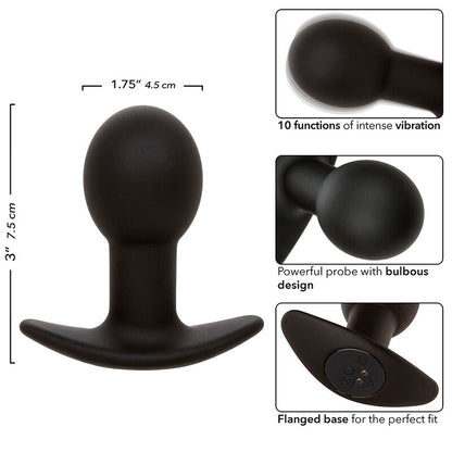 CALEXOTICS ROCK BOTTOM PLUG ANAL 10 VIBRAaaES SILICONE PRETO