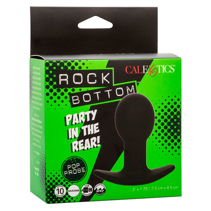 CALEXOTICS ROCK BOTTOM PLUG ANAL 10 VIBRAaaES SILICONE PRETO