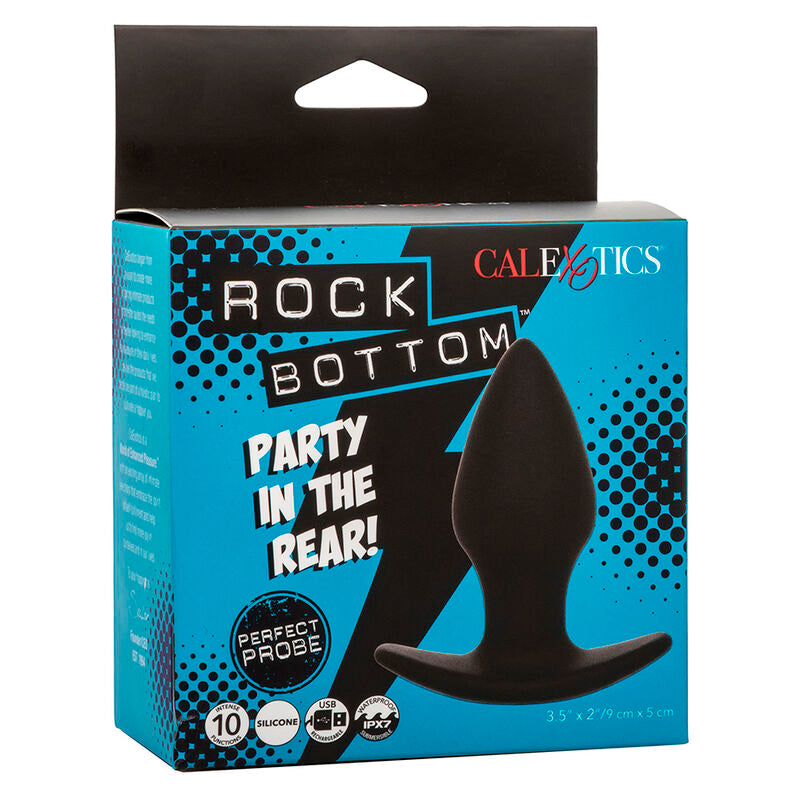 CALEXOTICS ROCK BOTTOM PLUG ANAL PERFEITO 10 VIBRAaaES SILICONE PRETO