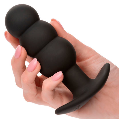 CALEXOTICS ROCK BOTTOM PLUG ANAL COM ESFERAS 10 VIBRAaaES SILICONE PRETO