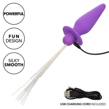 CALEXOTICS SOUTHERN LIGHTS LIGHT UP ANAL PLUG 10 VIBRAaaES SILICONE ROXO