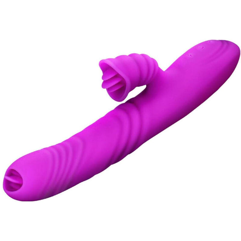 ARMONY ANGELIA VIBRADOR MULTIFUNO LaNGUA DUPLA EFEITO DE CALOR VIOLETA